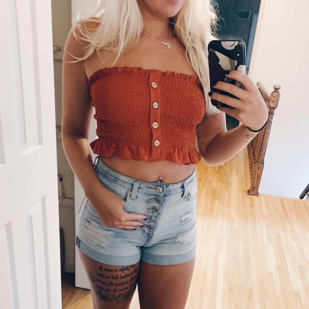 Orange tube top